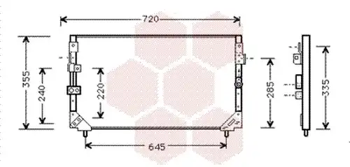 кондензатор, климатизация VAN WEZEL 53005225