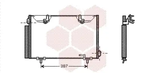 кондензатор, климатизация VAN WEZEL 53005328