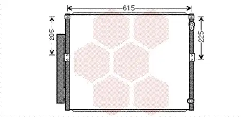 кондензатор, климатизация VAN WEZEL 53005564