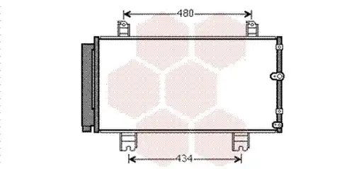 кондензатор, климатизация VAN WEZEL 53005572