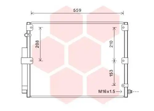 кондензатор, климатизация VAN WEZEL 53005617