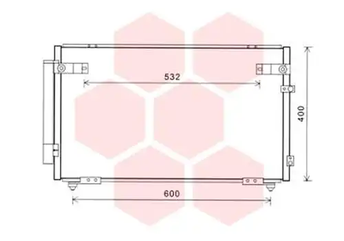 кондензатор, климатизация VAN WEZEL 53005621