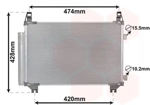 кондензатор, климатизация VAN WEZEL 53005665