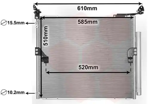 кондензатор, климатизация VAN WEZEL 53005677