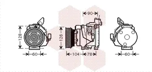 компресор за климатик VAN WEZEL 5300K437