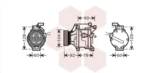 компресор за климатик VAN WEZEL 5300K446