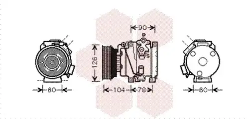 компресор за климатик VAN WEZEL 5300K449