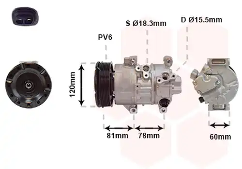 компресор за климатик VAN WEZEL 5300K581