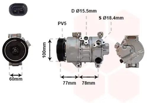 компресор за климатик VAN WEZEL 5300K584