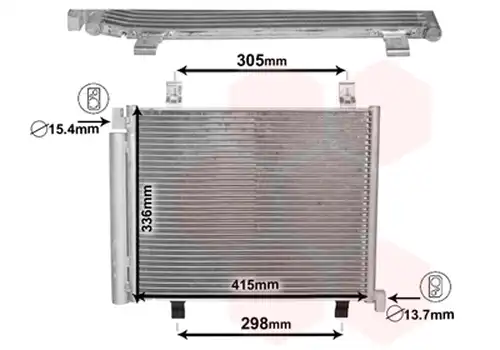 кондензатор, климатизация VAN WEZEL 58005327