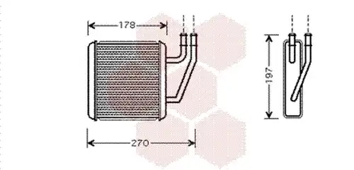 топлообменник, отопление на вътрешното пространство VAN WEZEL 58006203