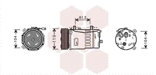 компресор за климатик VAN WEZEL 5800K046