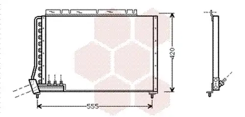 Кондензатор, климатик VAN WEZEL 59005090