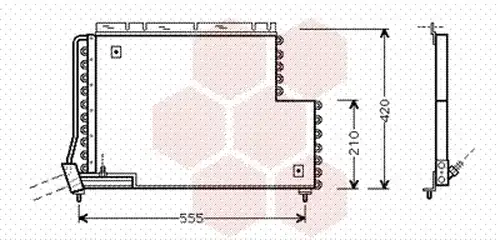 Кондензатор, климатик VAN WEZEL 59005131