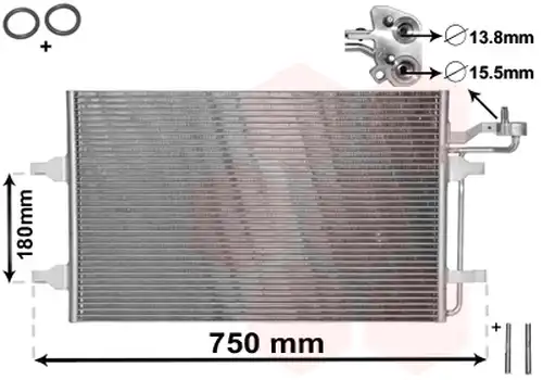 Кондензатор, климатик VAN WEZEL 59005149