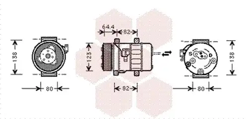 Компресор, климатик VAN WEZEL 5900K113