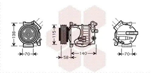 Компресор, климатик VAN WEZEL 5900K144