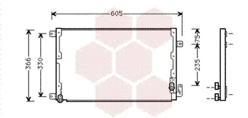 кондензатор, климатизация VAN WEZEL 73005071