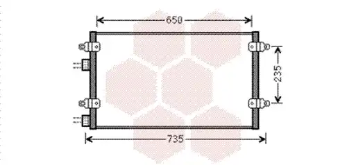 кондензатор, климатизация VAN WEZEL 73005094