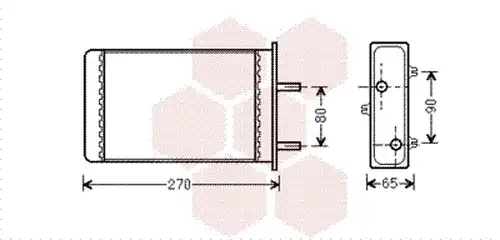 топлообменник, отопление на вътрешното пространство VAN WEZEL 73006064