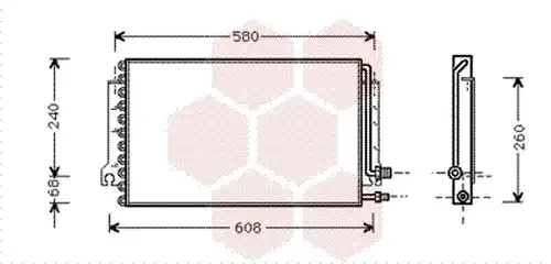 кондензатор, климатизация VAN WEZEL 74005024