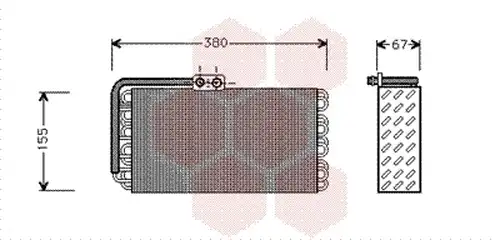 изпарител, климатична система VAN WEZEL 7400V027