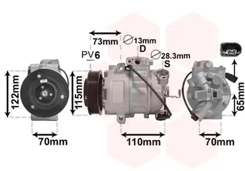 компресор за климатик VAN WEZEL 7600K018