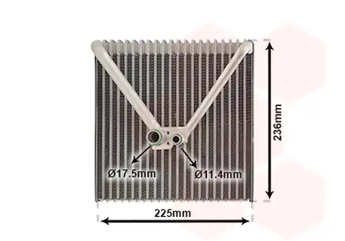 изпарител, климатична система VAN WEZEL 7600V011