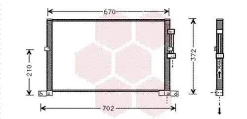 кондензатор, климатизация VAN WEZEL 77005032