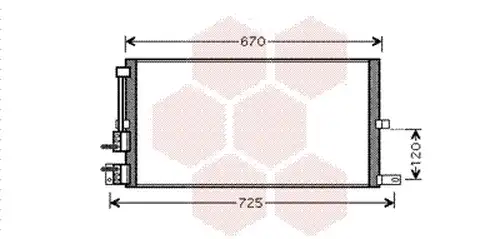 кондензатор, климатизация VAN WEZEL 77005043