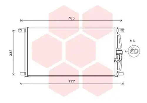 кондензатор, климатизация VAN WEZEL 77005052