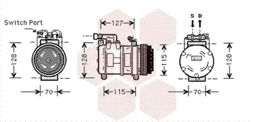компресор за климатик VAN WEZEL 7700K031