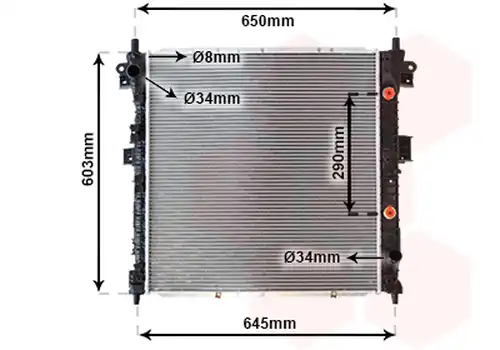 воден радиатор VAN WEZEL 81002105