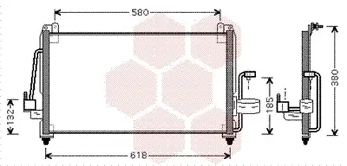 кондензатор, климатизация VAN WEZEL 81005040