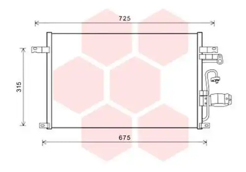 кондензатор, климатизация VAN WEZEL 81005137
