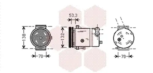 компресор за климатик VAN WEZEL 8100K018