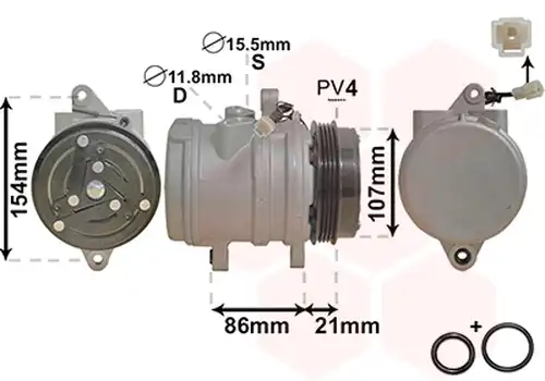 компресор за климатик VAN WEZEL 8100K079