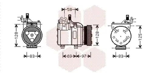 компресор за климатик VAN WEZEL 8200K093