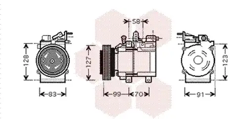 компресор за климатик VAN WEZEL 8200K160