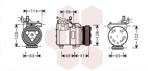 компресор за климатик VAN WEZEL 8200K196