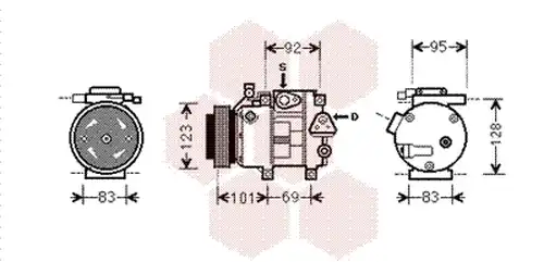 компресор за климатик VAN WEZEL 8200K214