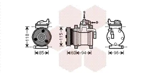 компресор за климатик VAN WEZEL 8200K217