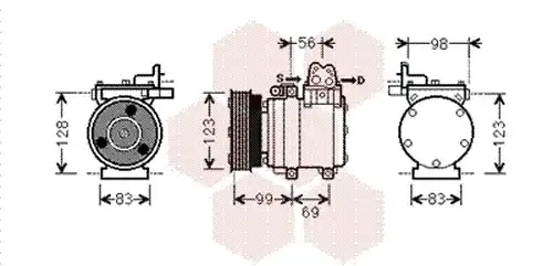 компресор за климатик VAN WEZEL 8200K221