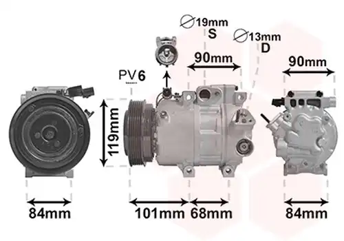 компресор за климатик VAN WEZEL 8200K237