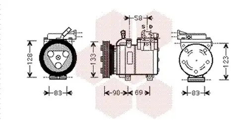 компресор за климатик VAN WEZEL 8200K250