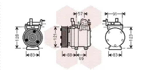 компресор за климатик VAN WEZEL 8200K258