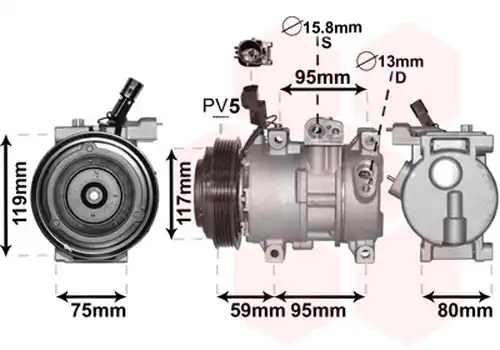 компресор за климатик VAN WEZEL 8200K319
