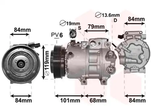 компресор за климатик VAN WEZEL 8200K374