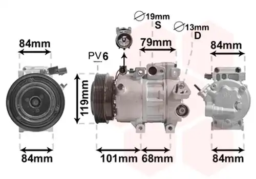 компресор за климатик VAN WEZEL 8200K422