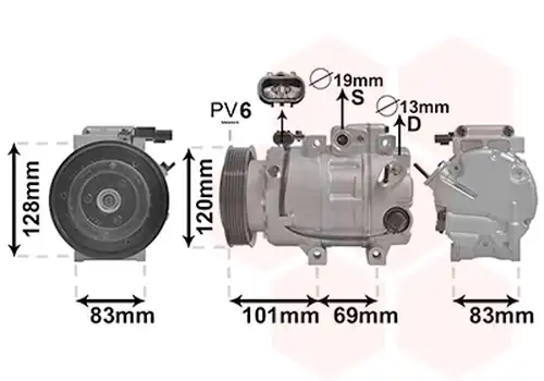 компресор за климатик VAN WEZEL 8200K439